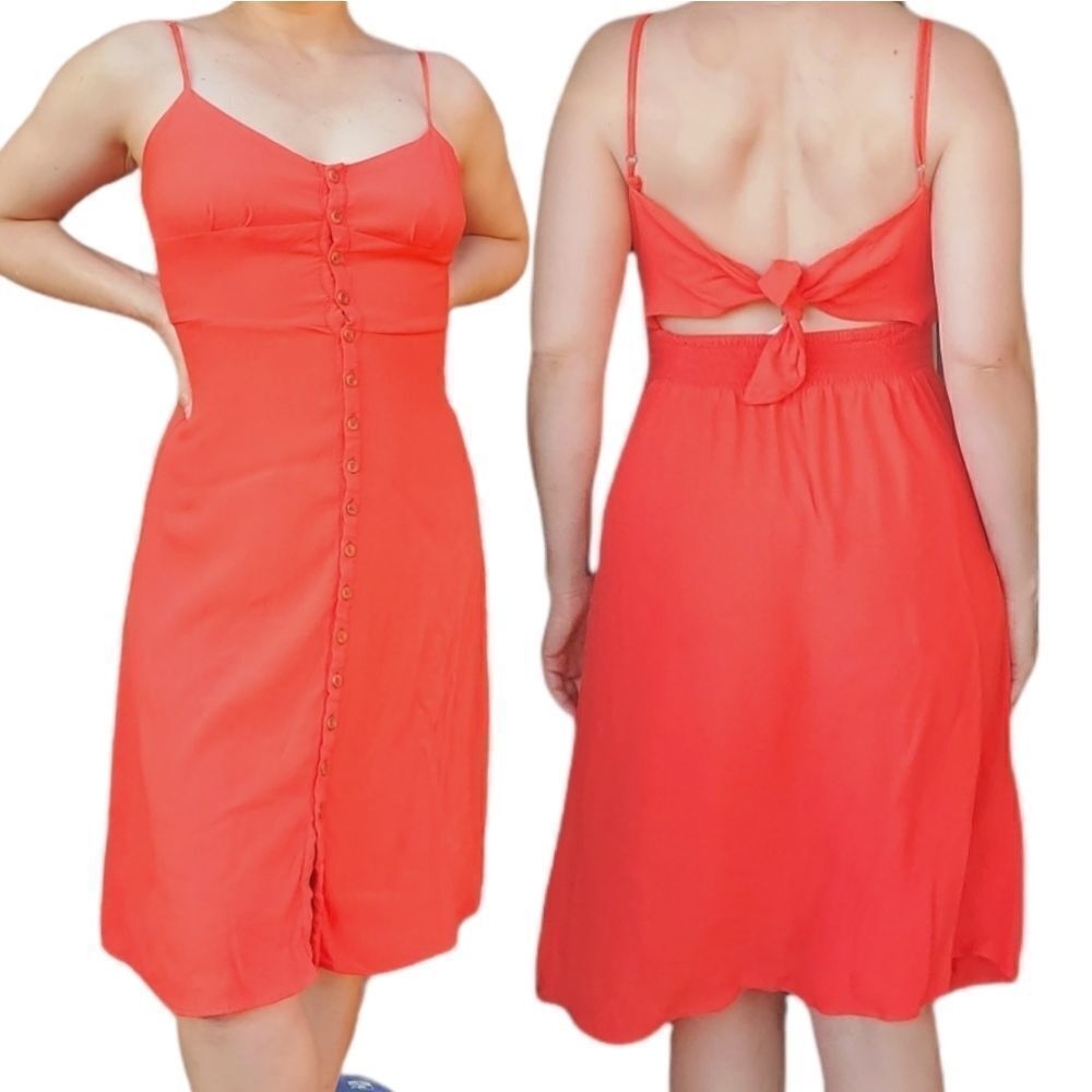 Forever 21 orange midi summer dress